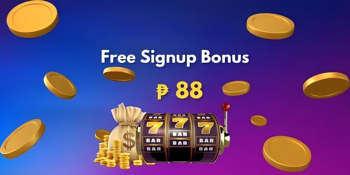 Promotion banner with golden coins and slot reels inviting new Philippine players to claim a welcome bonus